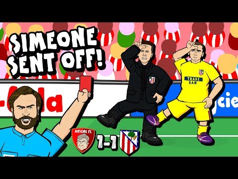 ?SIMEONE SENT OFF!? Bad Lip Reading (Arsenal vs Atletico Madrid 1-1)