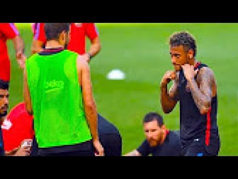 Neymar and Pique fight with each other in Barcelona training  (Juventus vs Barcelona 1-2)