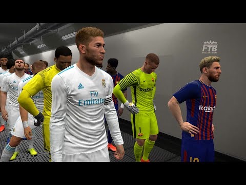 Real Madrid and Barcelona official kits 2017/18 | PES 2017 | Gameplay PC