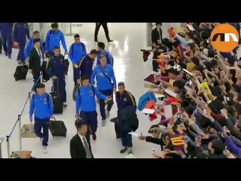 FC Barcelona arrive in Japan for Club World Cup 2015