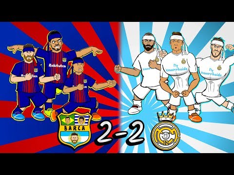 ???2-2 EL CLASICO: KUNG-FU FIGHTING!??? (Barcelona vs Real Madrid parody song highlights goals 2018)