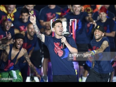 Barcelona 2015 Treble Celebration Speeches – English (Enrique, Xavi, Messi, Alves, Neymar)