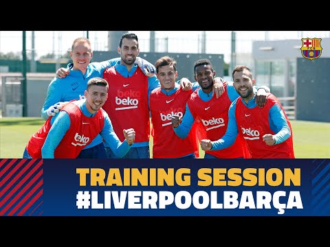 First training session to prepare the Champions League match against Liverpool