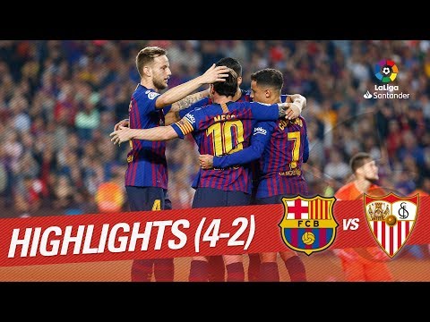 Resumen de FC Barcelona vs Sevilla FC (4-2)