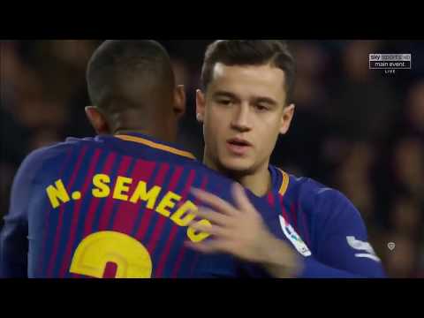 Barcelona vs Alaves (2-1) Jan 28, 2018 |HD| Full Match (1st Half)