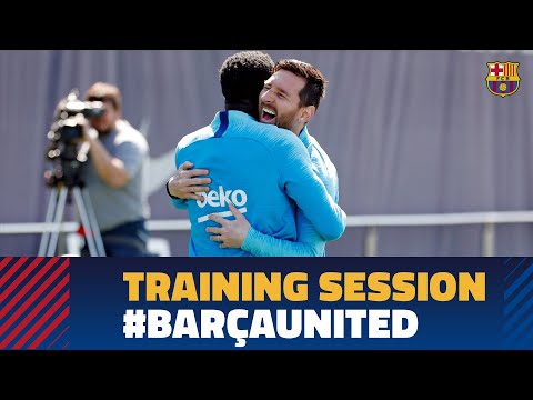 First training session to prepare the Champions League match against Manchester United