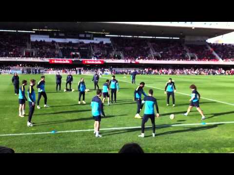 FC Barcelona rondo show tiki taka in training