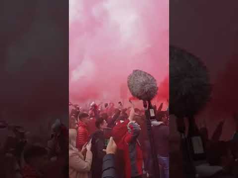 Liverpool fans Pre-match v Barcelona | Allez Allez Allez chants