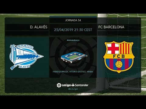 Calentamiento D. Alavés vs FC Barcelona
