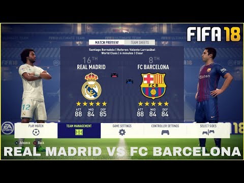 FIFA 18 GAMEPLAY – VOLLVERSION | REAL MADRID VS FC BARCELONA [FIFA 18 GAMEPLAY – FULL MATCH]