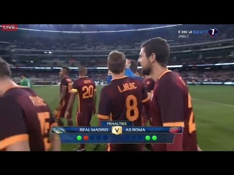 Real Madrid vs As Roma 6-7 Penalties Friendly Highlights 2015