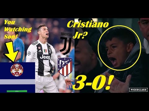 Players Reaction To Juventus vs Atletico Madrid 3-0 2019 Ft. Cristiano Ronaldo, Cristiano Jr
