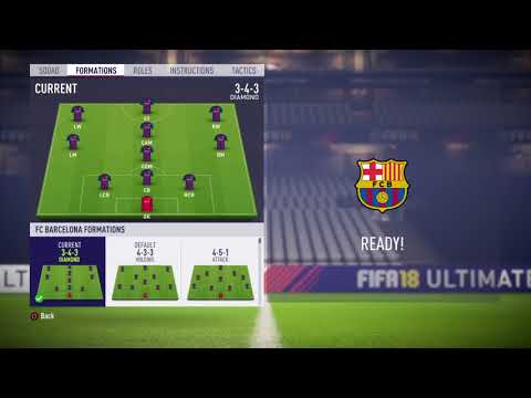 FIFA 18 FC Barcelona review – Best (Risky) formation, Best tactics and instructions