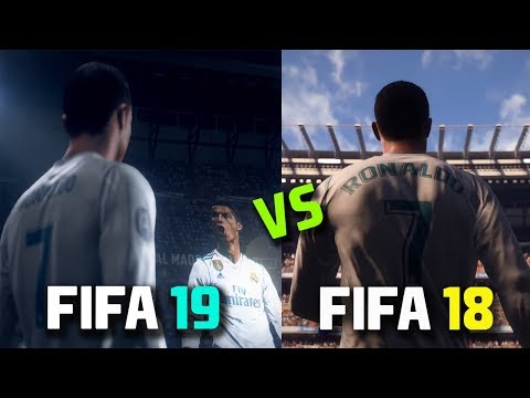 FIFA 19  vs FIFA 18 | Gameplay, Graphics , Players faces, Stadium, Trailer | ft Ronaldo , Neymar