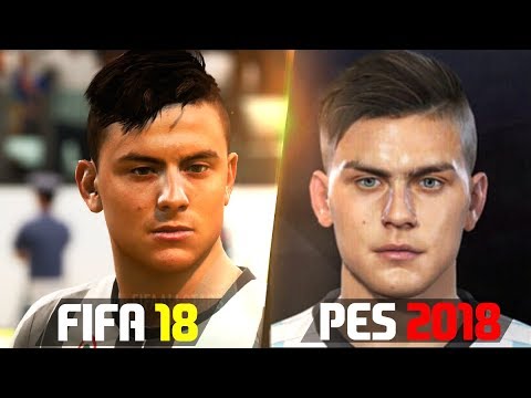 FIFA 18 vs PES 2018 Players Faces Comparison