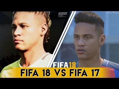 FIFA 18 vs FIFA 17 Players Faces Comparison | Neymar , Nainggolan & MORE