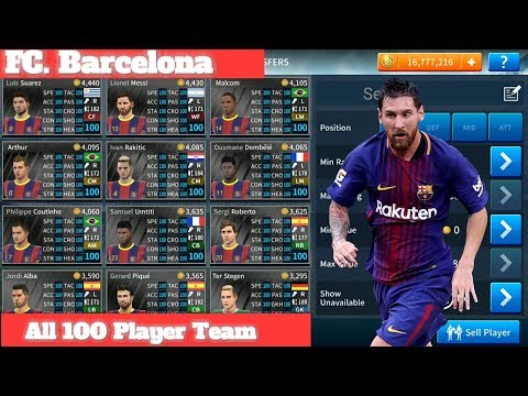 How To  FC Barcelona 2018 / 19   Team All 100  Player Dream League Soccer 2019