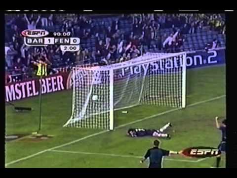 2001 October 31 Barcelona Spain 1 Fenerbahce Turkey 0 Champions League