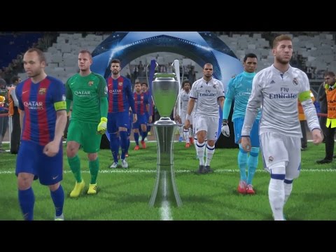 PES 2017 UEFA Champions League Final (Real Madrid vs FC Barcelona Gameplay)