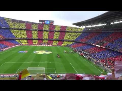 FC Barcelona Anthem At Camp Nou Before El Clasico Match 26/10/2013 HD