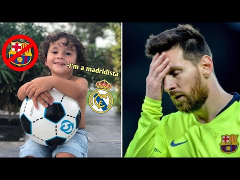 OMG! LIONEL MESSI'S SON TURNED OUT TO BE A FAN OF REAL MADRID! ft.Thiago