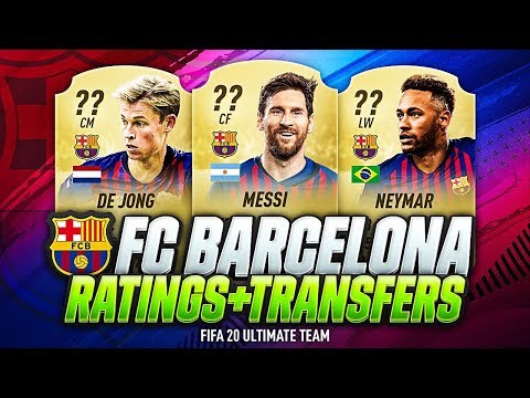 FIFA 20 | FC BARCELONA PLAYERS RATINGS PREDICTION | w/ SUAREZ DE JONG COUTINHO NEYMAR & MESSI