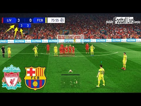 PES 2019 | Liverpool vs Barcelona | Messi Free Kick Goal | UEFA Champions League – UCL