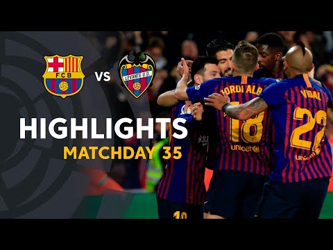 Highlights FC Barcelona vs Levante UD (1-0)