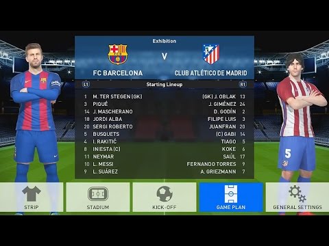 PES 2017 GAMEPLAY – BARCELONA vs ATLÉTICO DE MADRID no CAMP NOU (Messi, Neymar, Suárez e Griezmann)