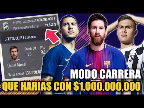 QUE HARIAS CON $1,000,000,000 BILLON DE DOLARES!!!! – FIFA 18 Lorca FC Modo Carrera