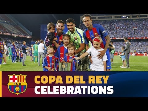 Copa del Rey final celebrations at Vicente Calderón