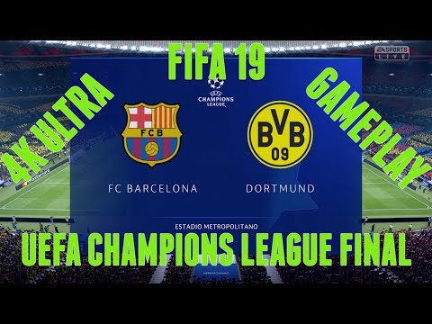 FIFA 19 | UEFA Champions League Final Dortmund vs. FC Barcelona – 4K Ultra Gameplay