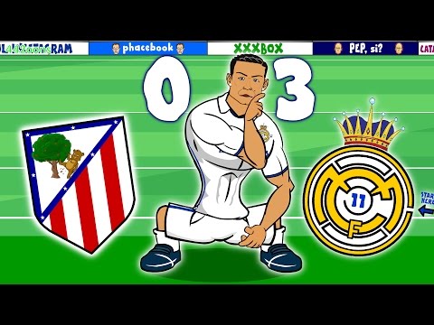 RONALDO HAT-TRICK! Atletico Madrid vs Real Madrid 0-3 (Madrid Derby Parody 2016)