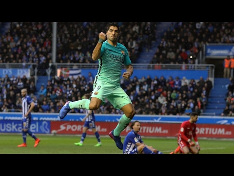 Luis Suarez Second Goal ~ Alaves vs Barcelona 0-6 Liga Santander