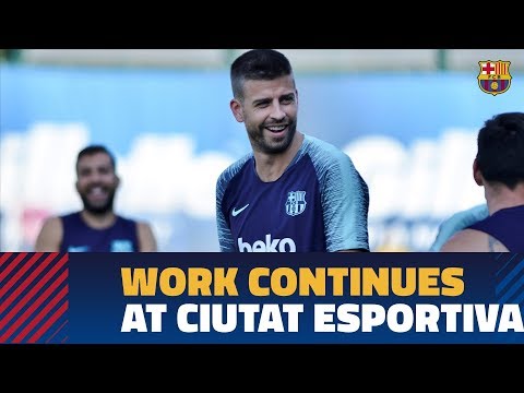 Fitness and ball work at training session