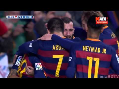 Sporting Gijon vs FC Barcelona – All Goals 17-02-2016 Sky Sports (HD-HFR)
