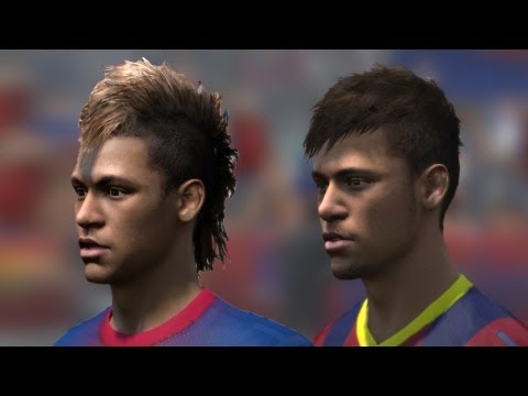 FIFA 14 vs FIFA 13 Head to Head Faces (3 angles view) | Barcelona | HD 1080p