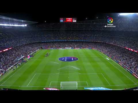 Calentamiento FC Barcelona vs Sevilla FC