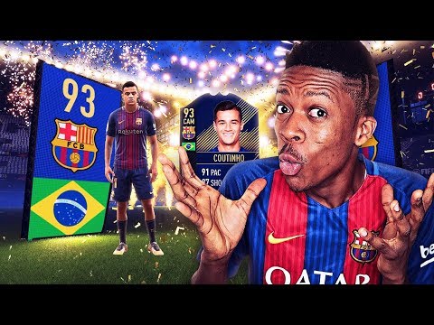 I GOT THE BARCELONA COUTINHO (THE RAREST CARD ON FIFA 18)