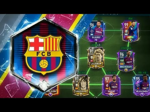 FULL FC BARCELONA SPECIAL CARD SQUAD BUILDER IN FIFA MOBILE 19!!!!!!