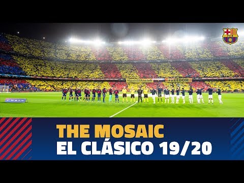 The Camp Nou's incredible mosaic and anthem before the Clásico 19/20