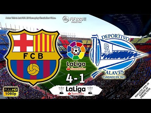 Barcelona vs Alavés 4-1 | La Liga 2019/20 | Matchday 19 | 21/12/2019 | FIFA 20 Simulation