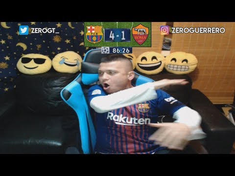 REACCIÓN DE UN HINCHA FC BARCELONA VS AS ROMA 4-1 | UEFA CHAMPIONS LEAGUE