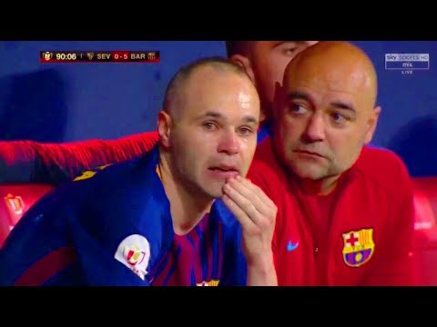 Andres Iniesta Emotional Farewell / Iniesta Crying After Last Match With Barcelona