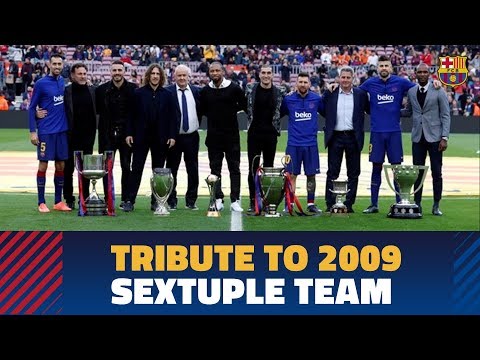 [BEHIND THE SCENES] Tribute to the 2009 sextuple winning team at the Camp Nou