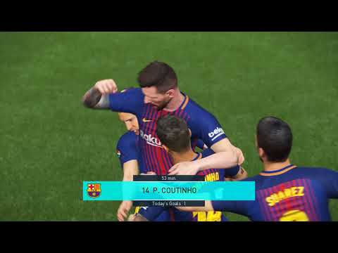 PES 2018 Level Legend | Barcelona vs Valencia | Countinho goal | 14/April/2018 | Gameplay PC