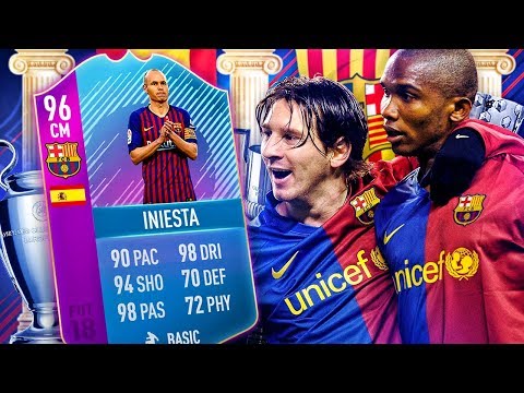 THE ILLUSIONIST! 96 END OF ERA INIESTA BARCELONA SQUAD! FIFA 18 ULTIMATE TEAM