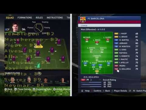 FIFA VS PES: 2015 DEMO (Barcelona) – Faces, Team Stats & Player Stats!