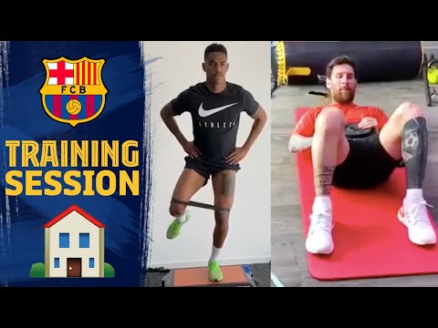 How Barça are training at home! #StayAtHome