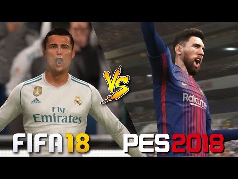 FIFA 18 Vs. PES 2018 | El Clasico 2017 | La Liga | Real Madrid Vs. Barcelona | Gameplay Comparison